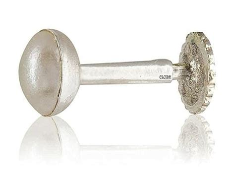 Buy Eloish 92 5 Sterling Silver Pearl Nose Pin For Women And Girls