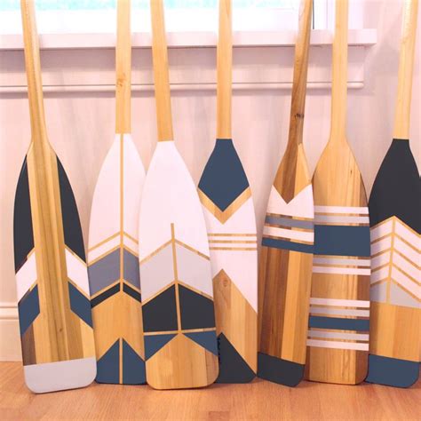 Set Of Seven Choose Hand Painted Decorative Canoe Paddle Oar Wall Art