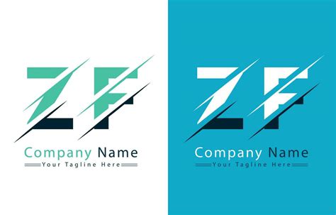 Zf Letter Logo Vector Design Concept Elements Vector Art At