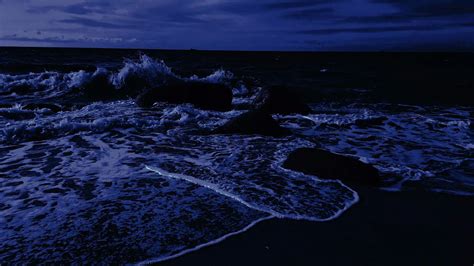 4K ASMR Falling Asleep To Strong Waves At Night In Singkawang