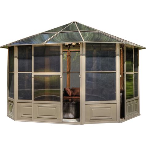 Gazebo Penguin Four Season 12 Ft W X 12 Ft D Metal Permanent Gazebo