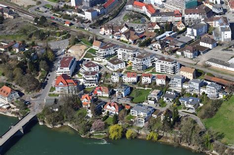 Luftaufnahme Rheinfelden Baden Neue Mehrfamilienhaussiedlung Wohnen