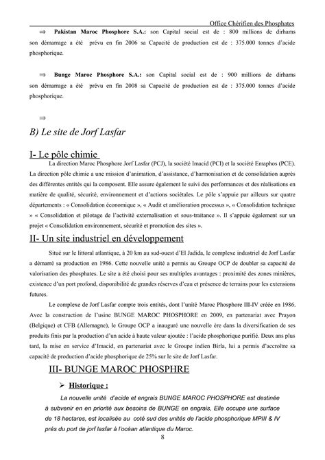 Office Sch Rifien De Phosphate Maroc Pdf