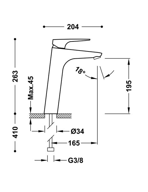 GRIFO MONOMANDO CANIGO TRES PLUS ALTO PARA LAVABO Griferia Tres Lavabo