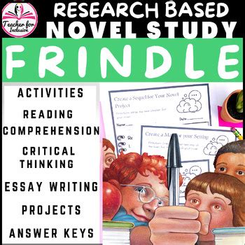 Frindle Andrew Clements Novel Study Curriculum Lessons Answer Keys