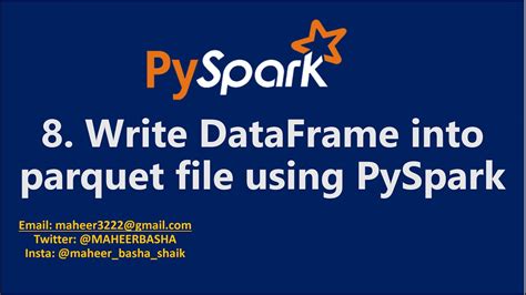 8 Write Dataframe Into Parquet File Using Pyspark Azure Databricks