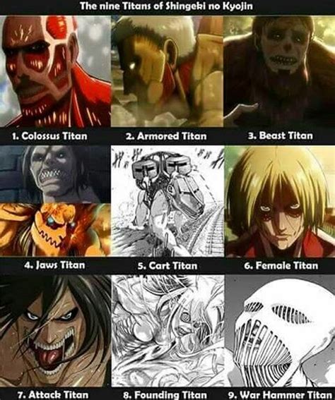 Los 9 Titanes Attack On Titan Amino