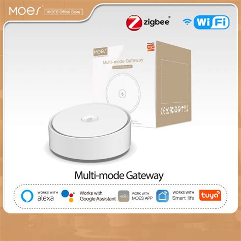 MOES Tuya Smart Multi Mode Gateway ZigBee 3 0 WiFi Bluetooth Mesh Hub