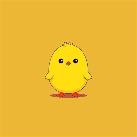 Un Lindo Vector De Pollo Simple Vector Premium