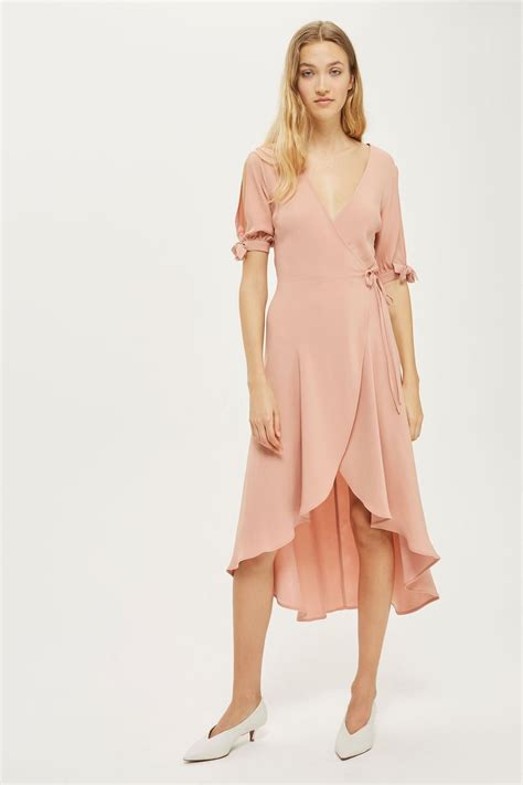 Crepe Wrap Midi Dress Topshop Top Shop Dress Dresses Fashion