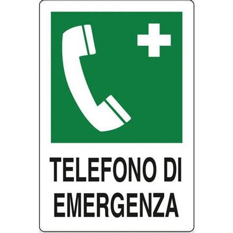 Cartello Di Emergenza Telefono Di Emergenza Manutan Italia