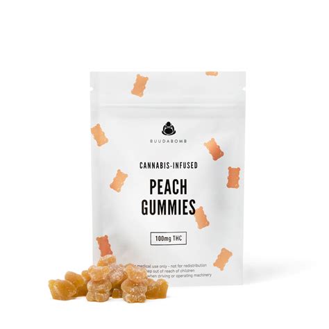 BuudaBomb: Peach Gummies 100mg - Kronic Kush