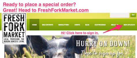 Special Orders Fresh Fork Market