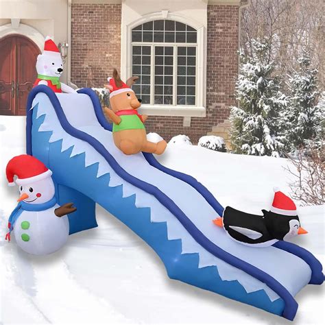 Amazon Feliexez X Ft Slide Christmas Inflatables Decoration