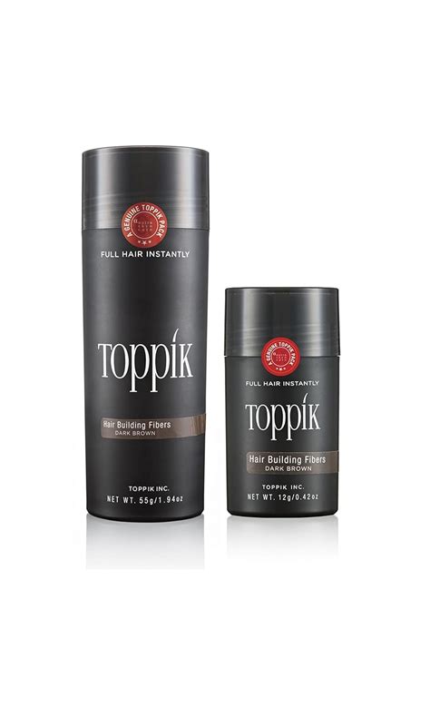 Toppik Hair Building Fibers Dark Brown 55g And Toppik Hair Building