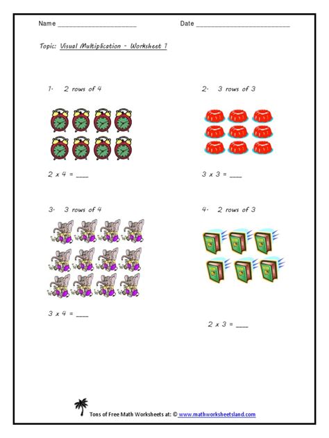 Topic Visual Multiplication Worksheet 1 Name Date Pdf