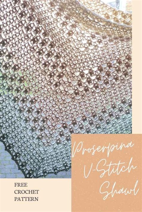 Crochet A Beautiful V Stitch Triangle Shawl Free Pattern