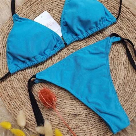 Bikini Mujer Conjunto Malla Tanga Tri Ngulo Dama Moda