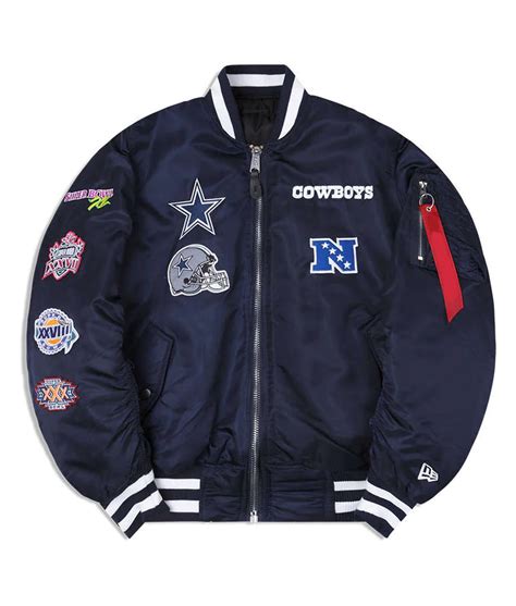 Navy Blue Dallas Cowboys MA-1 Bomber Jacket - Jackets Expert