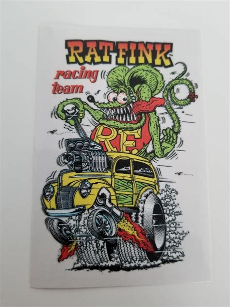 Rat Fink Racing Team Clear Decal Ed Roth S Rat Fink