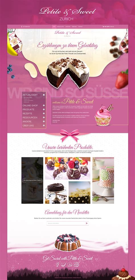 Landing Page Cake Website Design On Behance