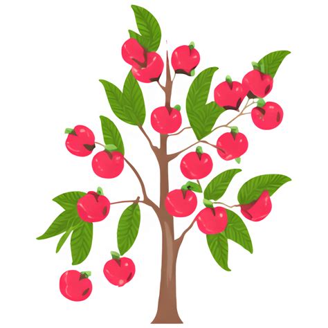 American Sweet Crabapple Tree Digital Graphic · Creative Fabrica