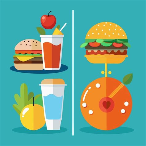 Alimentação Saudavel E Não Saudável - Alimentação saudável versus não saudável | imagem Premium gerada com IA