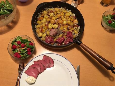 Bratkartoffeln Mit Blut Und Leberwurst Von Ingrid R Chefkoch