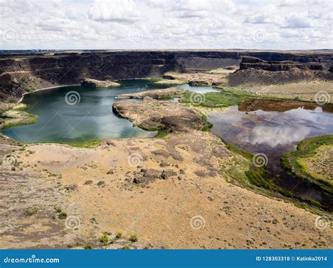 Dry Falls State Park in Eastern Washington Stock Photo - Image of basin ...