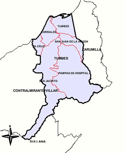 Mapa De La Provincia De Tumbes