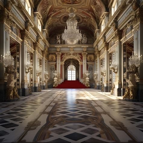 Premium AI Image | The Hall entrance of the castle of Versaille