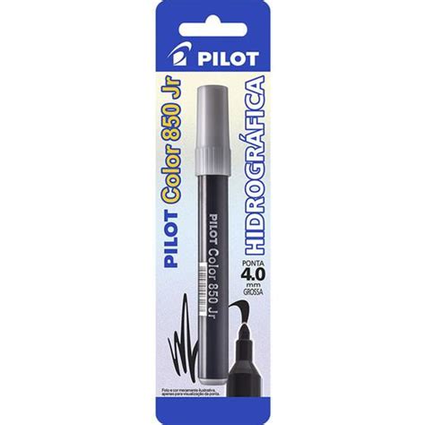 Caneta Hidrografica Color 850L Junior Preta Pilot Pen Caneta