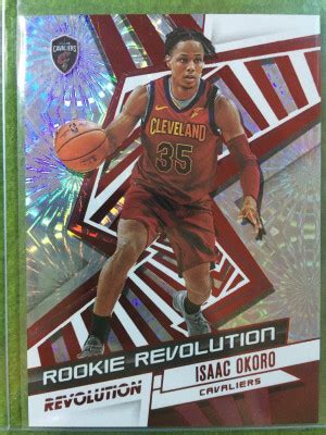 ISAAC OKORO FIREWORKS PRIZM ROOKIE CARD JERSEY 35 CAVS 2020 21