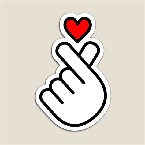 "K Pop, Heart, Kpop, Symbol, K-pop Hand, Fingers, I love, Music" Magnet ...