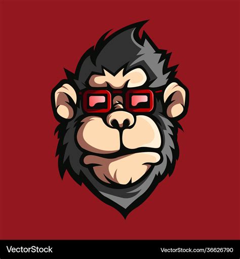 Monkey Logo Royalty Free Vector Image Vectorstock