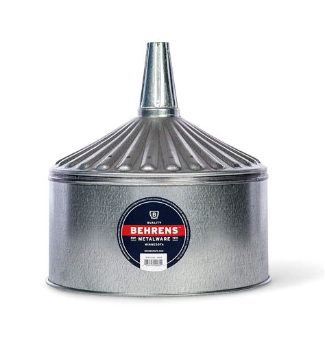 Behrens Behrens Gf Galvanized Steel Funnel With Screen Quart