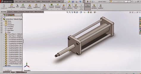 How To Create A Pneumatic Air Cylinder In Solidwork Tutorial