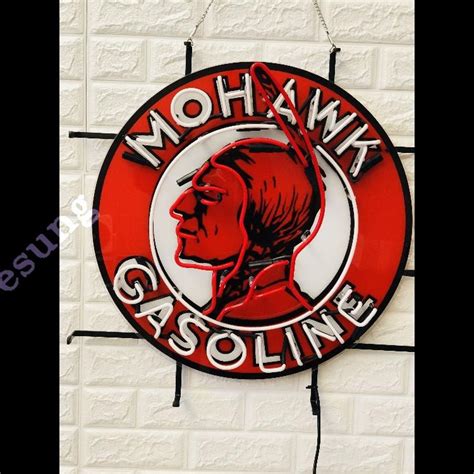 New Mohawk Gasoline Gas Station Light Neon Sign With Hd Vivid Printing