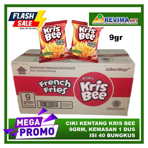 Jual Snack Ciki Kentang Goreng KRIS BEE 9gr Kemasan 1 Dus Isi 40