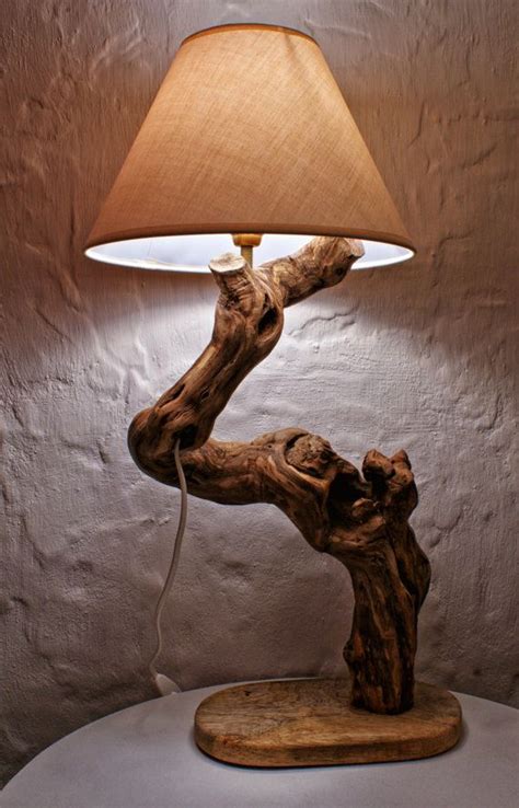 Driftwood Lamp Sculpture Natural Design Driftwood Decoration