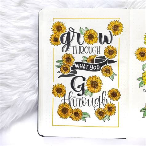 43 Super Sunny Sunflower Bullet Journal Layout Ideas Artofit