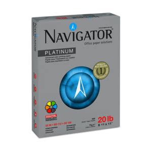 PAQUETE DE 500 HOJAS BOND PLATINUM NAVIGATOR TAMAÑO CARTA Novocolor S A