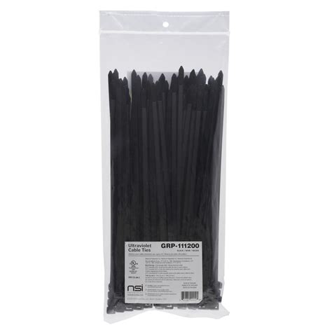 Black Heavy Duty Lb Cable Ties Pack Nsi Industries