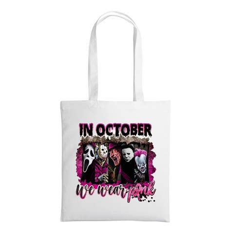 Wear Pink Horror Tote Bag Shopping Tote Bag Tote Bag Horror Horror