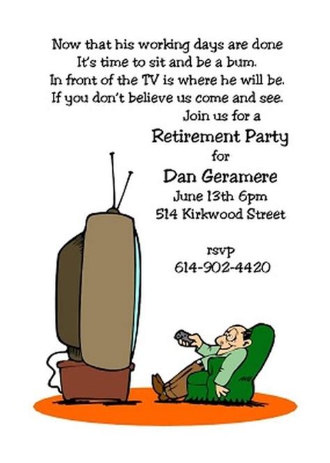 Funny Retirement Party Invitation