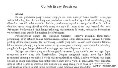 Contoh Essay Beasiswa Yang Baik Cara Buatnya