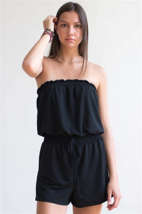 Black French Terry Romper Ragstock Terry Romper French Terry