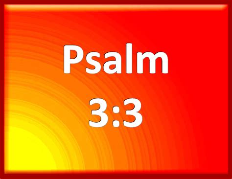 Psalm 3 3 But You O LORD Are A Shield For Me My Glory And The