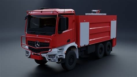 Mercedes Arocs 6x6 Firetruck 3D Model CGTrader