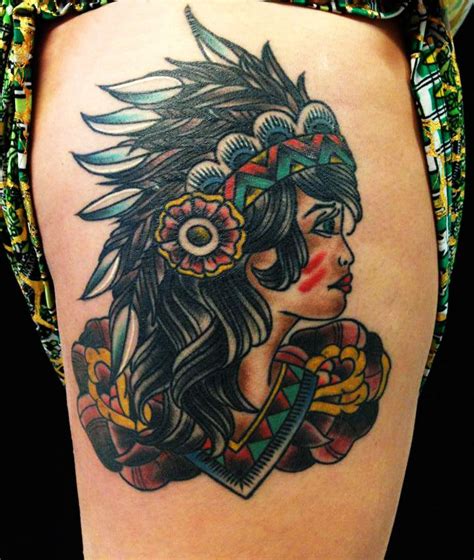 Native American Woman Tattoo Tattoos For Women Tattoos Native